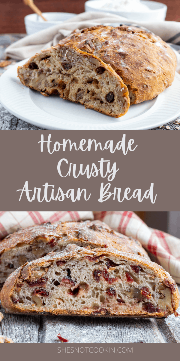 Homemade Crusty Artisan Bread She's Not Cookin'