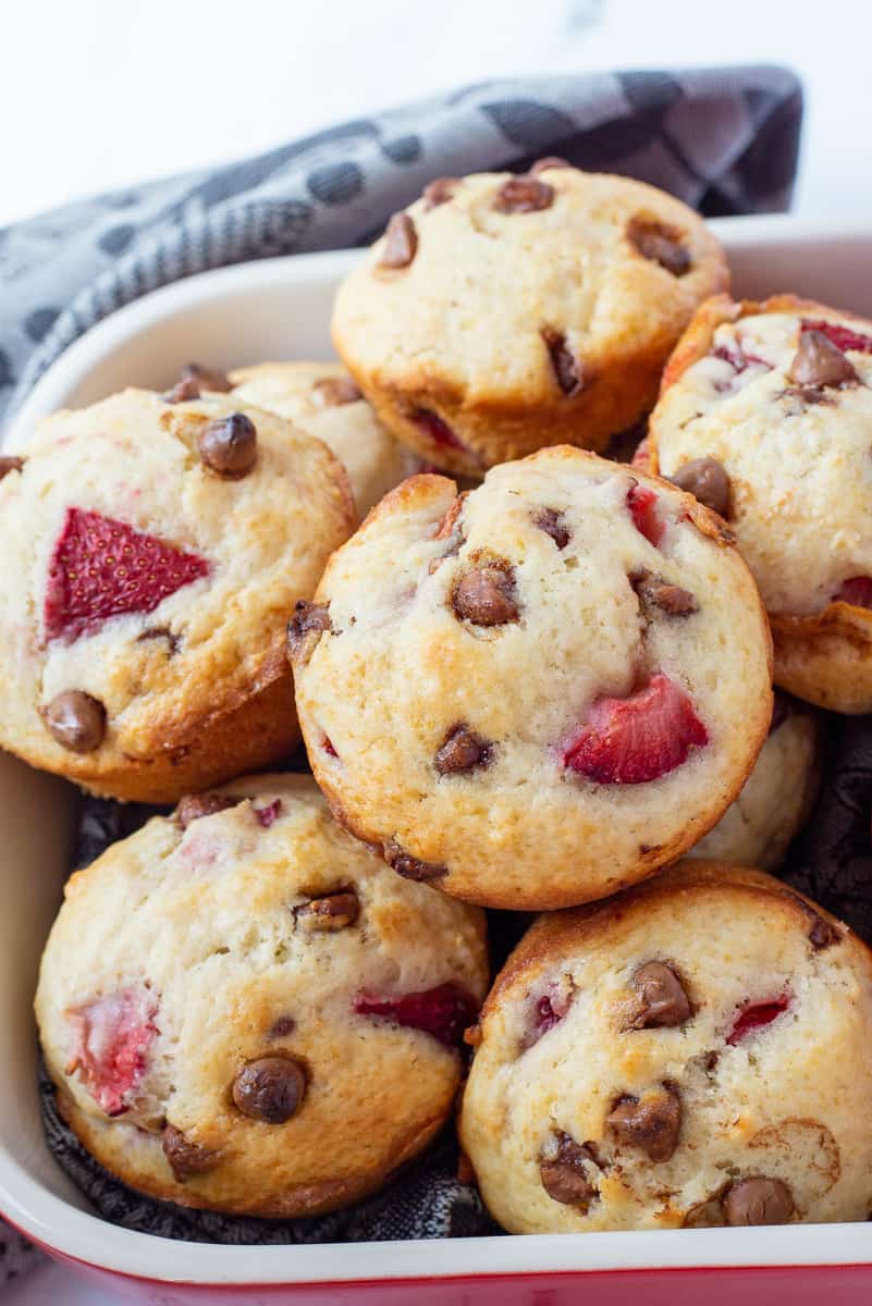 Strawberry Chocolate Chip Muffins