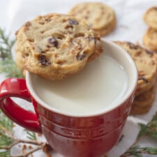Toffee Chocolate Chip Ice Box Cookies-image