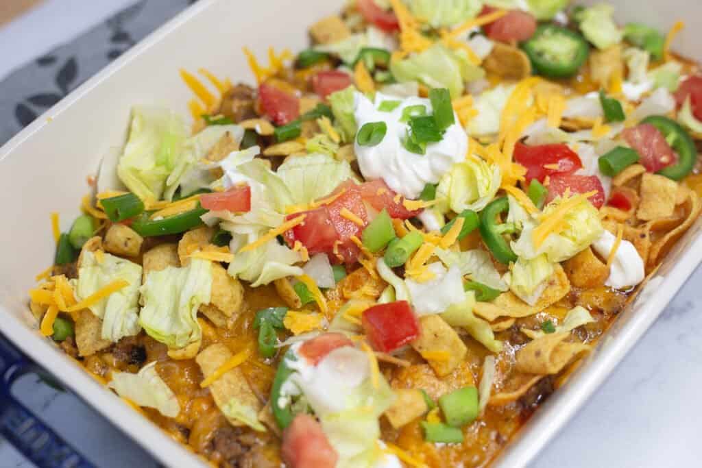 Taco Casserole with Fritos She's Not Cookin'
