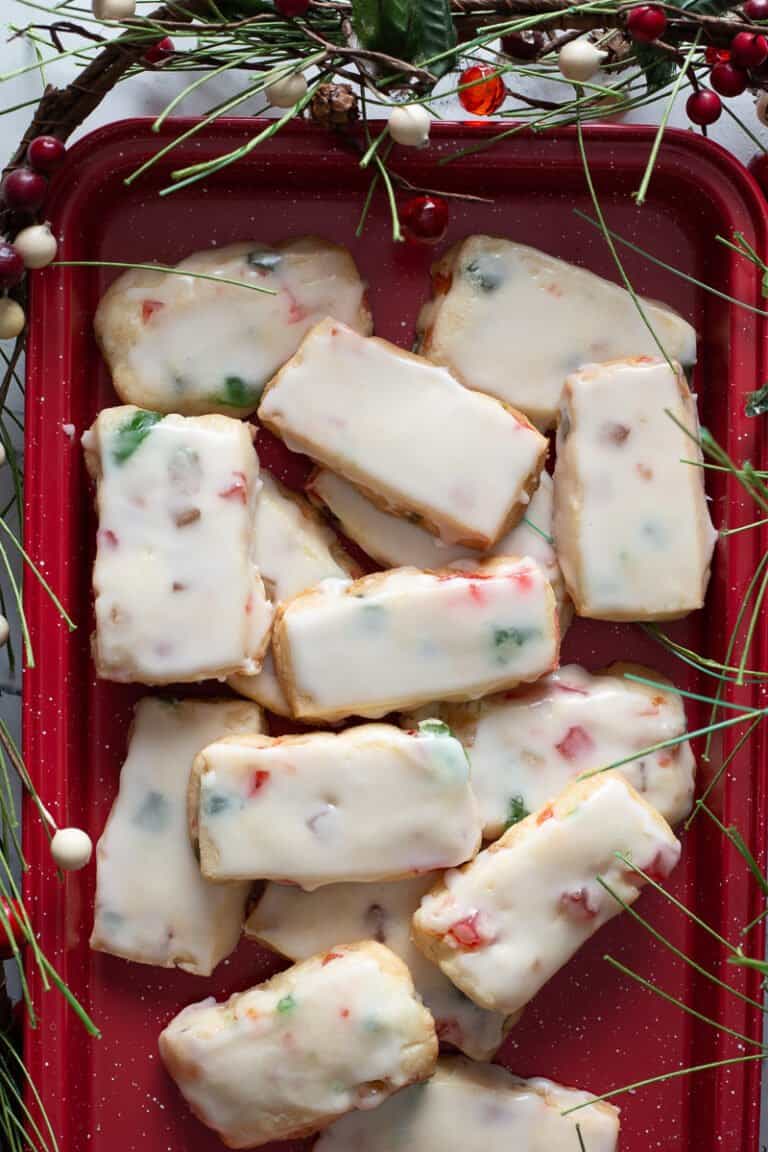 Glazed Fruitcake Shortbread Cookies She's Not Cookin'