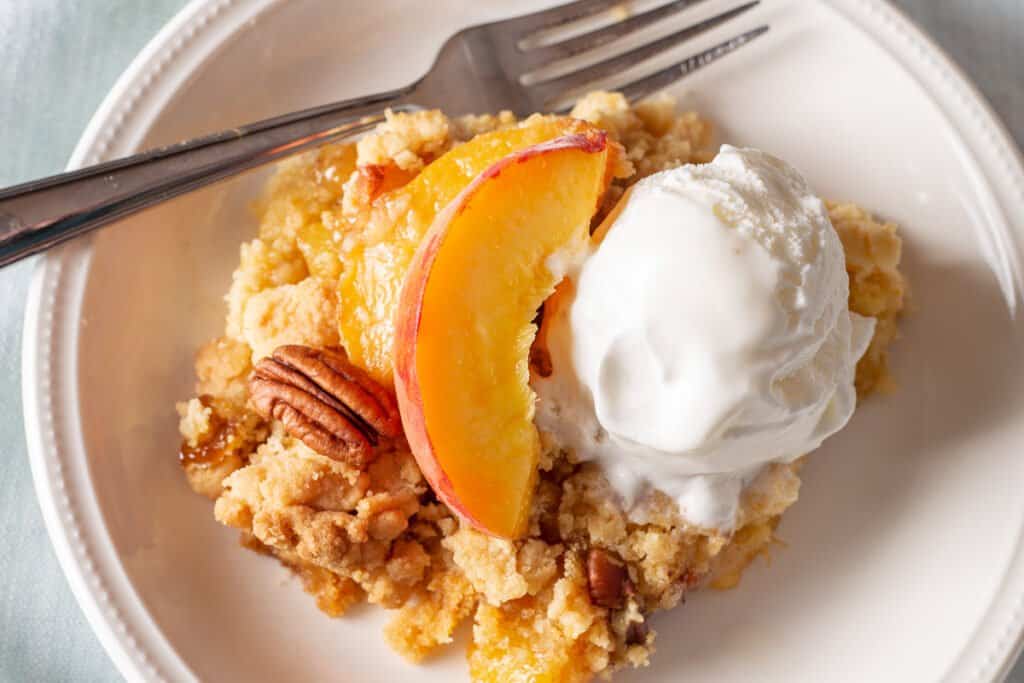 Easy Fresh Peach Dump Cake (with Cake Mix) She's Not Cookin'