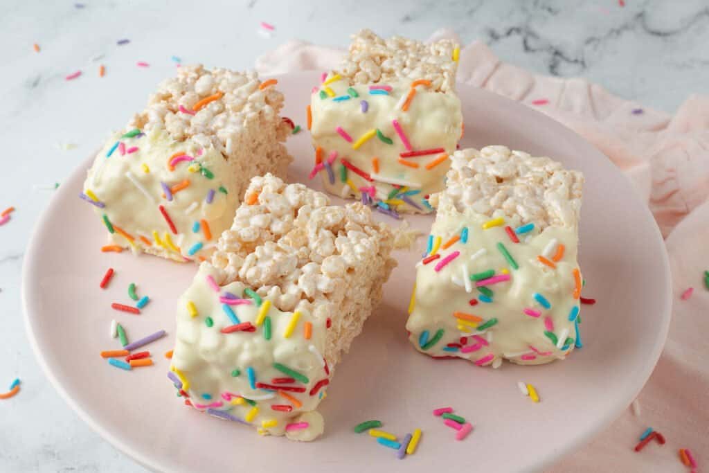 Rice Krispie Treats with Marshmallow Fluff She's Not Cookin'