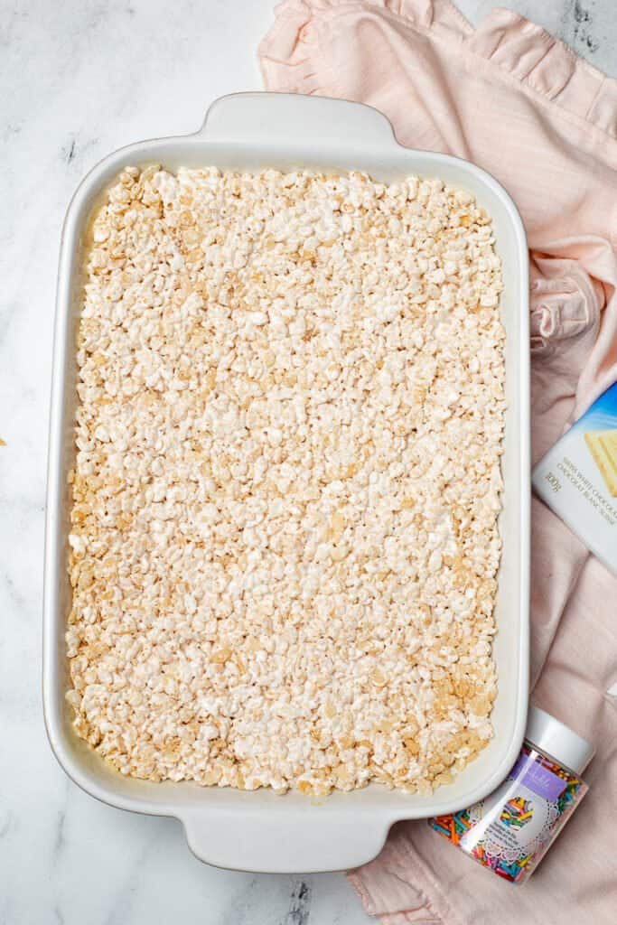 Rice Krispie Treats with Marshmallow Fluff She's Not Cookin'