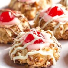 Maraschino Cherry Thumbprint Cookies-image