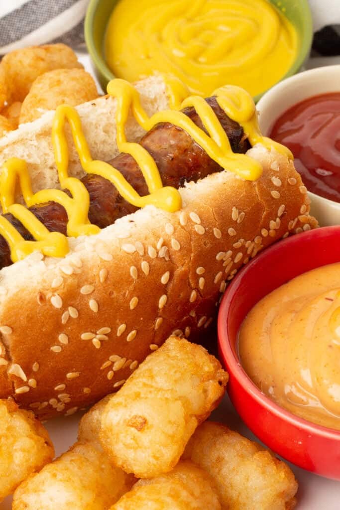 Easy Air Fryer Brats (with Johnsonville Bratwurst) She's Not Cookin'