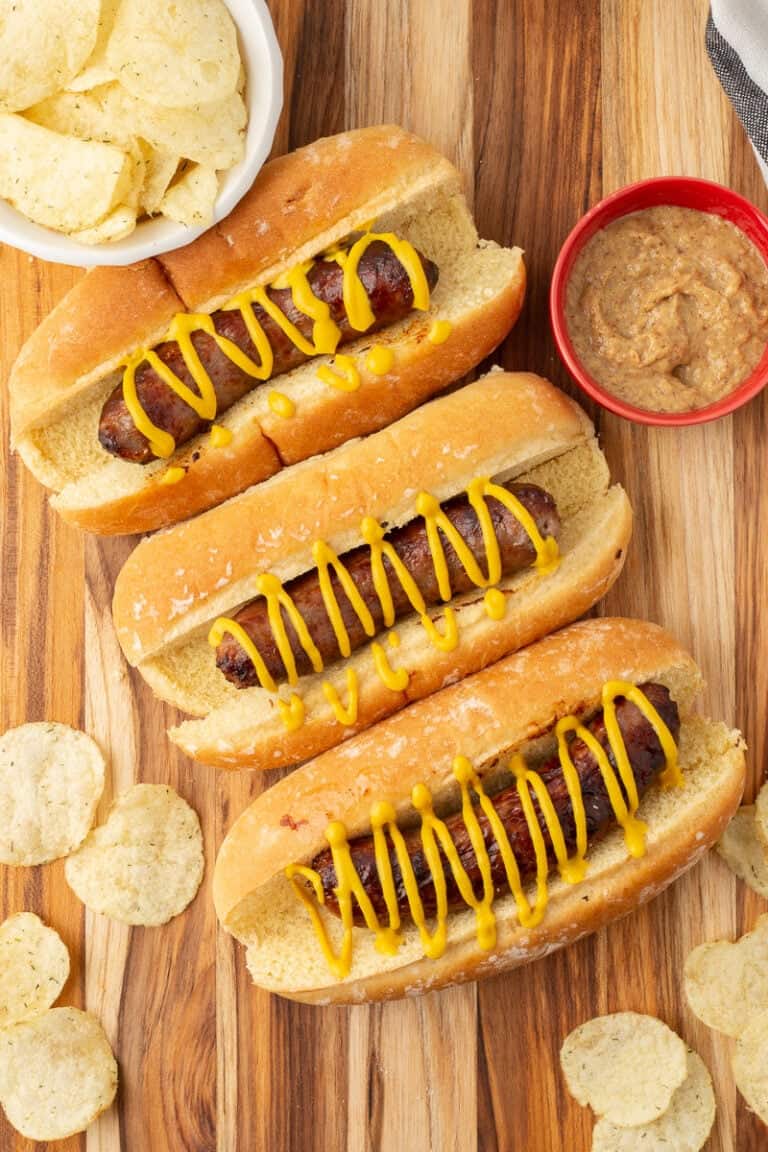 Easy Air Fryer Brats (with Johnsonville Bratwurst) She's Not Cookin'