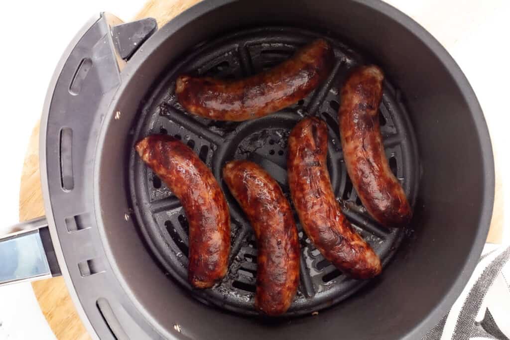 Easy Air Fryer Brats (with Johnsonville Bratwurst) She's Not Cookin'