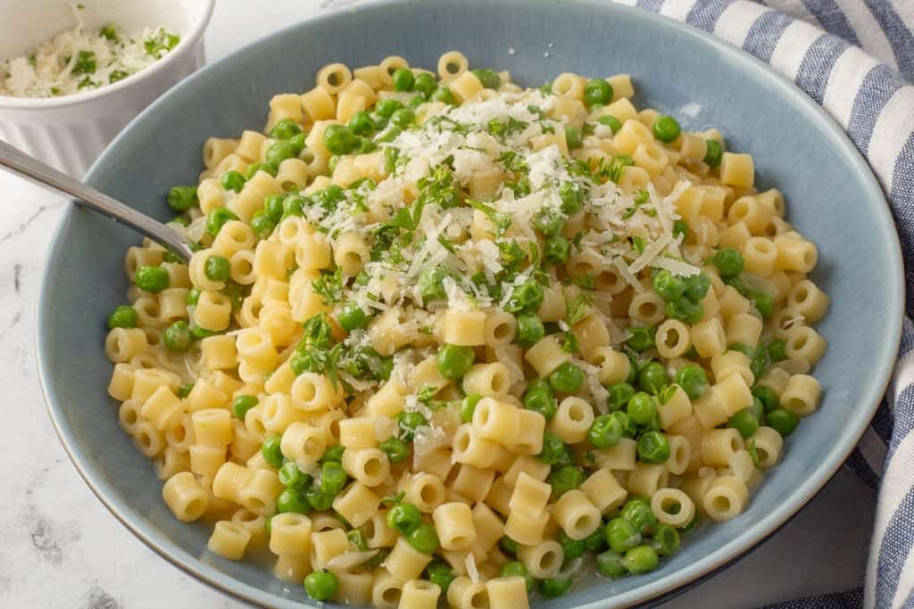 Pasta e Piselli (Italian Pasta and Peas Recipe) She's Not Cookin'