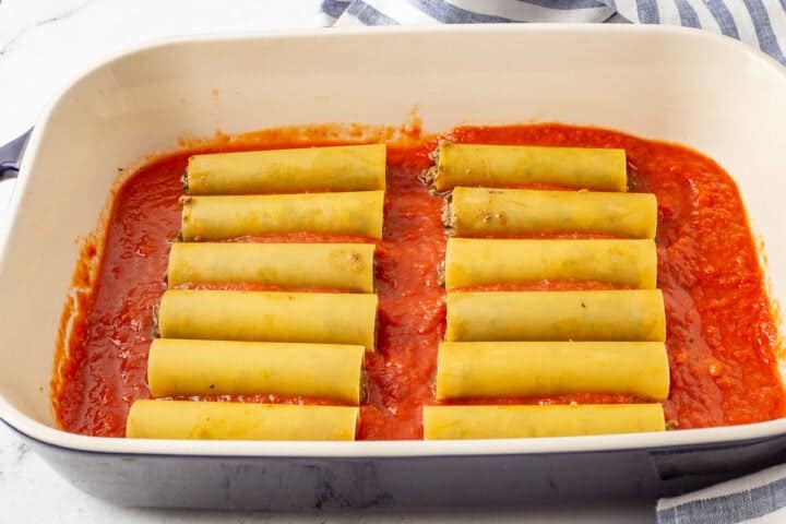 Easy & Delicious Baked Beef Cannelloni Recipe with Spinach | She's Not
