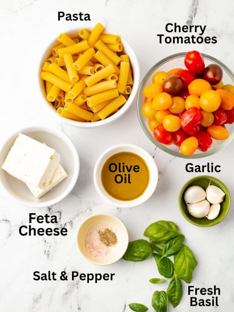 One Pan Baked Feta Pasta with Cherry Tomatoes Recipe She's Not Cookin'