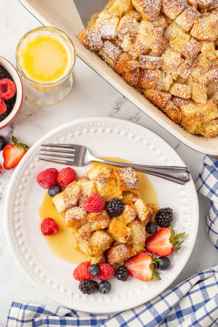 Quick and Easy Brioche French Toast Casserole Recipe She's Not Cookin'