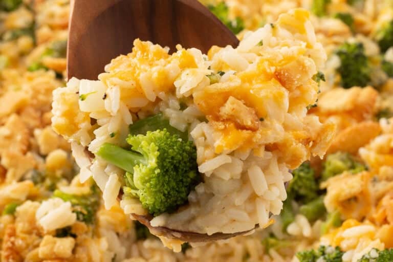 Broccoli Rice and Cheese Casserole (quick & easy recipe) She's Not