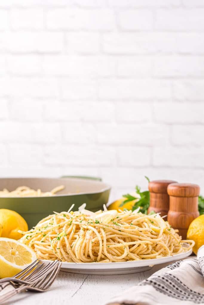 Easy Lemon Garlic Parmesan Pasta (Pasta al Limone) She's Not Cookin'