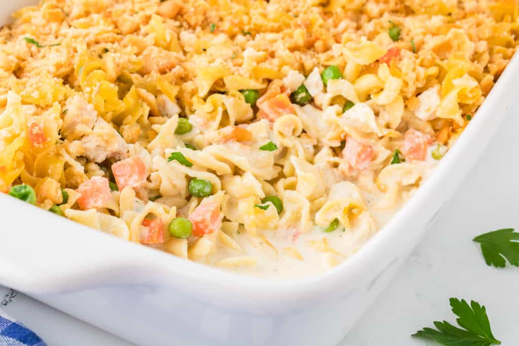 BEST Chicken Noodle Casserole Recipe (Without Canned Soup) She's Not