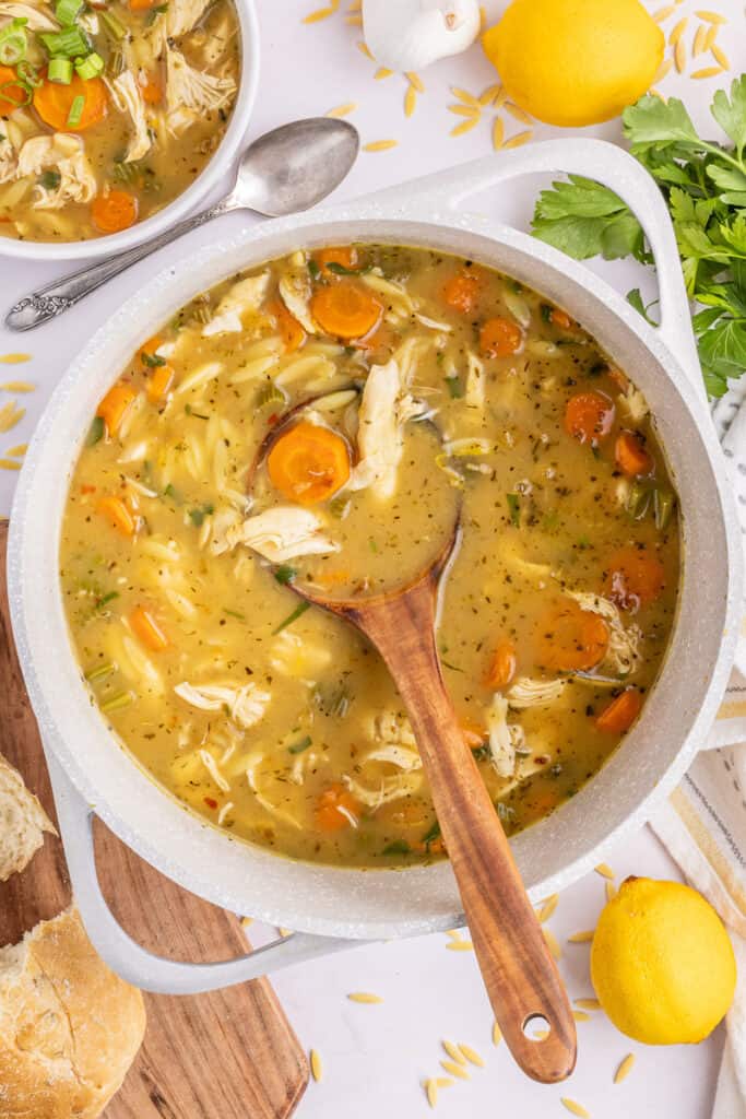 Easy Lemon Chicken Orzo Soup Recipe She s Not Cookin easy-lemon-chicken-orzo-soup-recipe-she-s-not-cookin