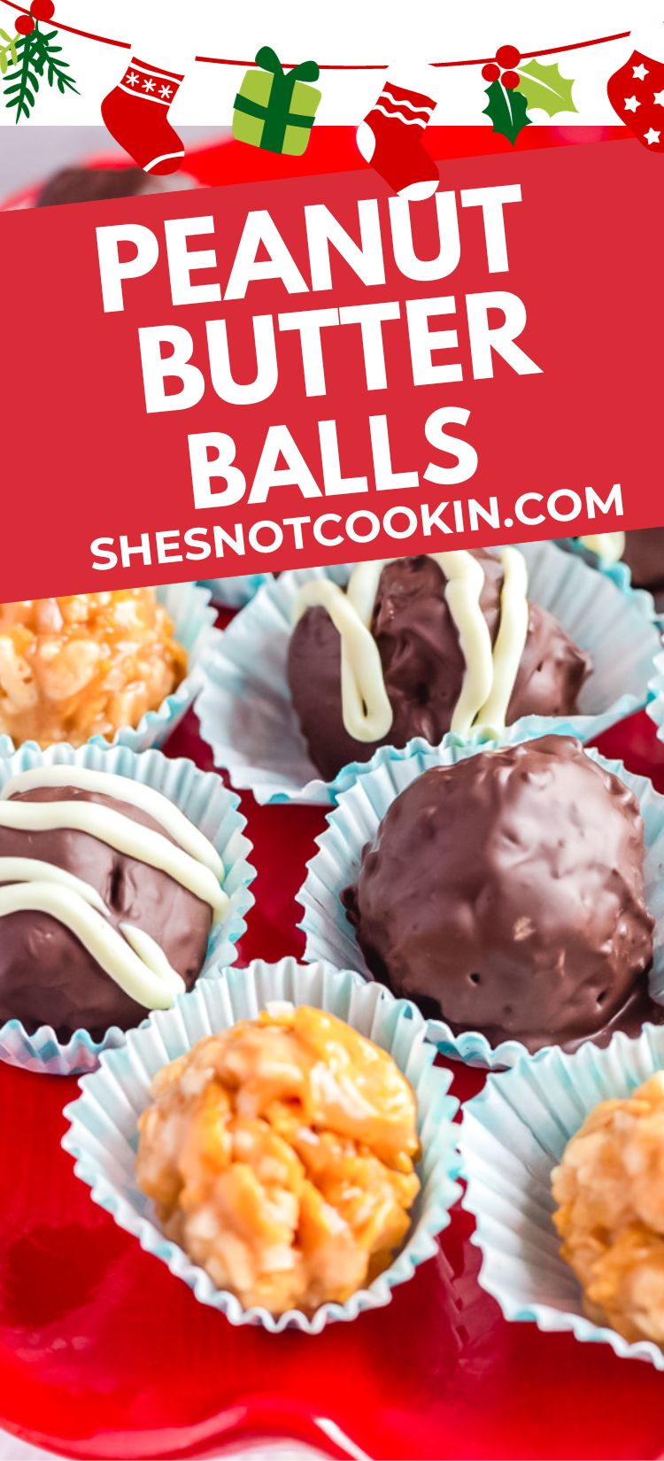 No Bake Peanut Butter Balls with Rice Krispies She's Not Cookin'