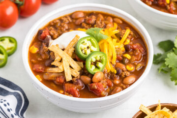 Easy Taco Soup with Ground Beef | She's Not Cookin'