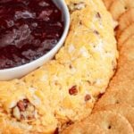 Rosalyn Carter's cheese ring on a plate.