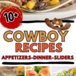 Photo collage with cowboy recipes.