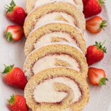 Strawberries and Cream Swiss Roll Recipe-image