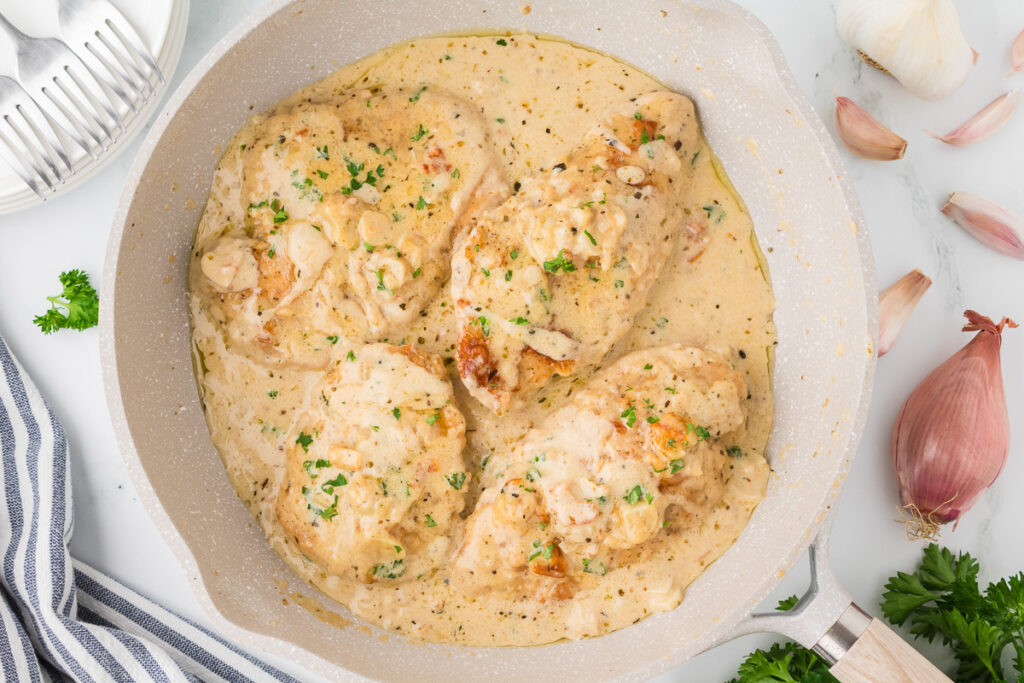 Creamy Garlic Chicken | She&amp;#39;s Not Cookin&amp;#39;