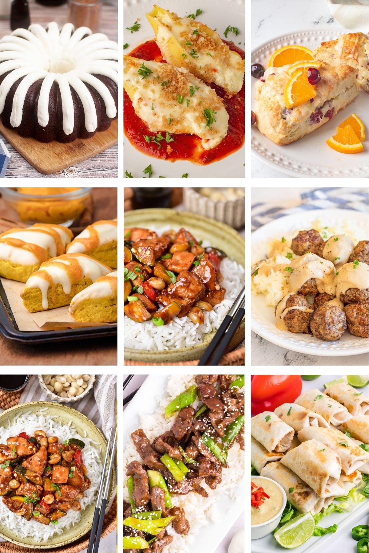 Photo collage with copycat recipes.