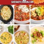 Fall soup recipes photo collage with text overlay.