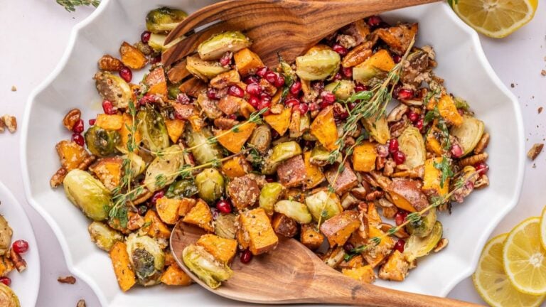 Side dish for fall in a white bowl.