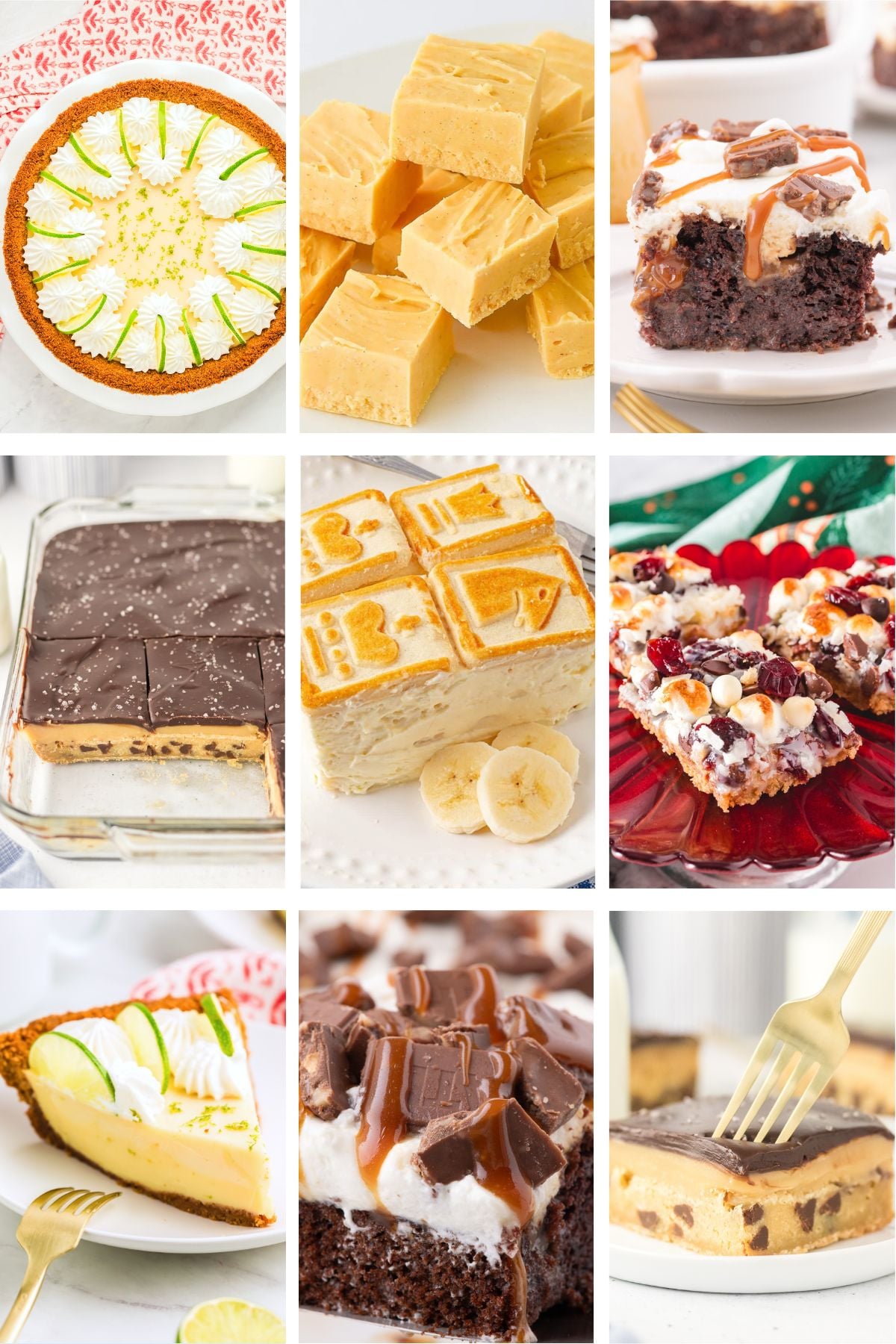 Condensed milk recipe photo collage.
