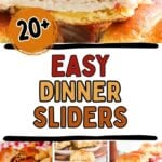 Photo collage with slider recipes for dinner.