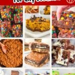 Photo collage with brownie recipes.