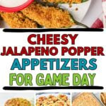 Photo collage with jalapeno popper inspired recipes.