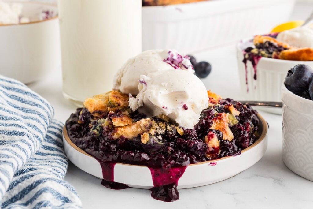 Blueberry Dump Cake With Cake Mix | She's Not Cookin'