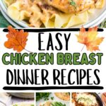 Photo collage with chicken recipes.