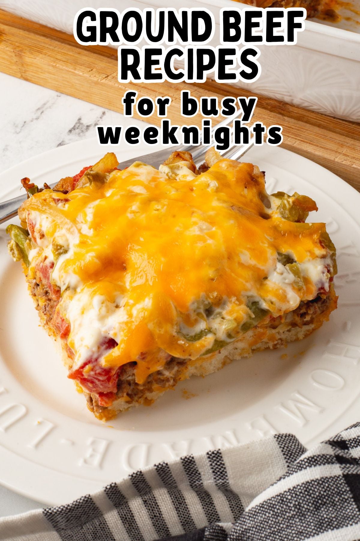 John Wayne casserole served on a white plate.