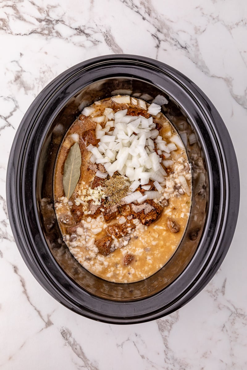 Remaining ingredients added to crockpot.