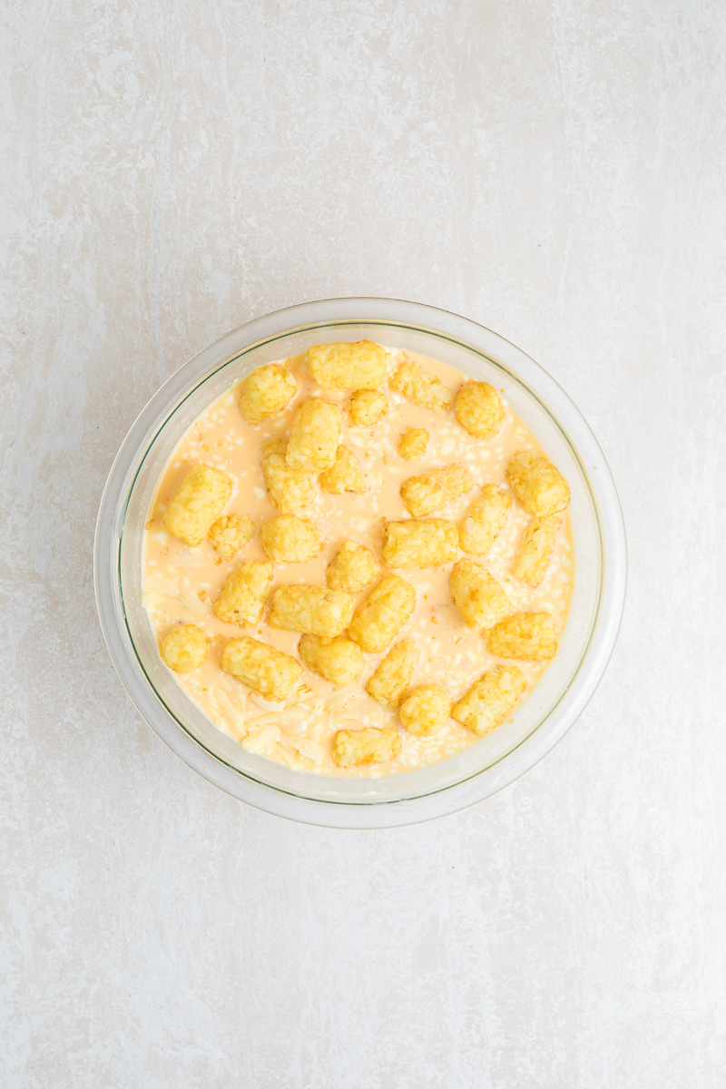 Remaining ingredients are added to the mixing bowl.