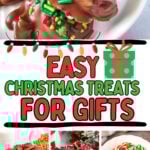 Photo collage with Christmas treats for gifting.