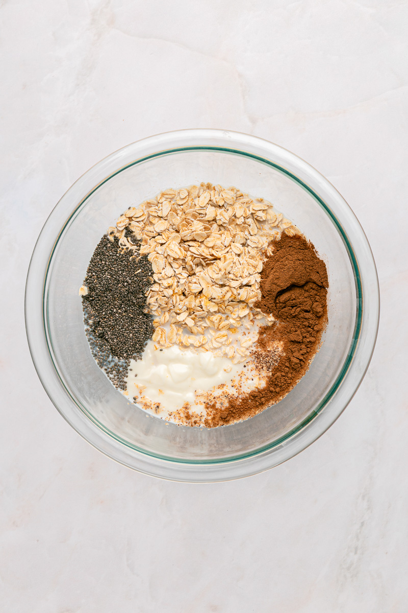 First set of ingredients in bowl.