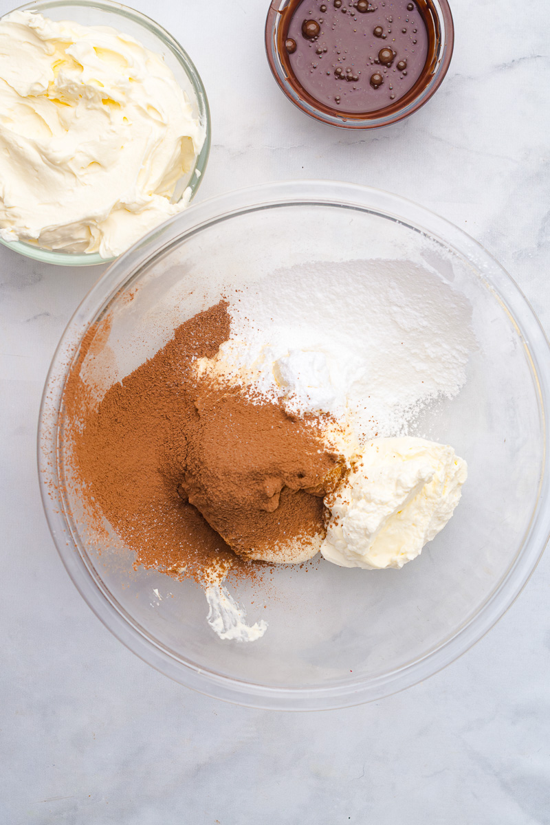First set of ingredients in mixing bowl.