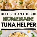 Tuna helper in a white bowl.