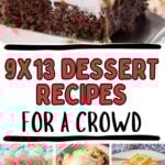 Photo collage with dessert recipes.