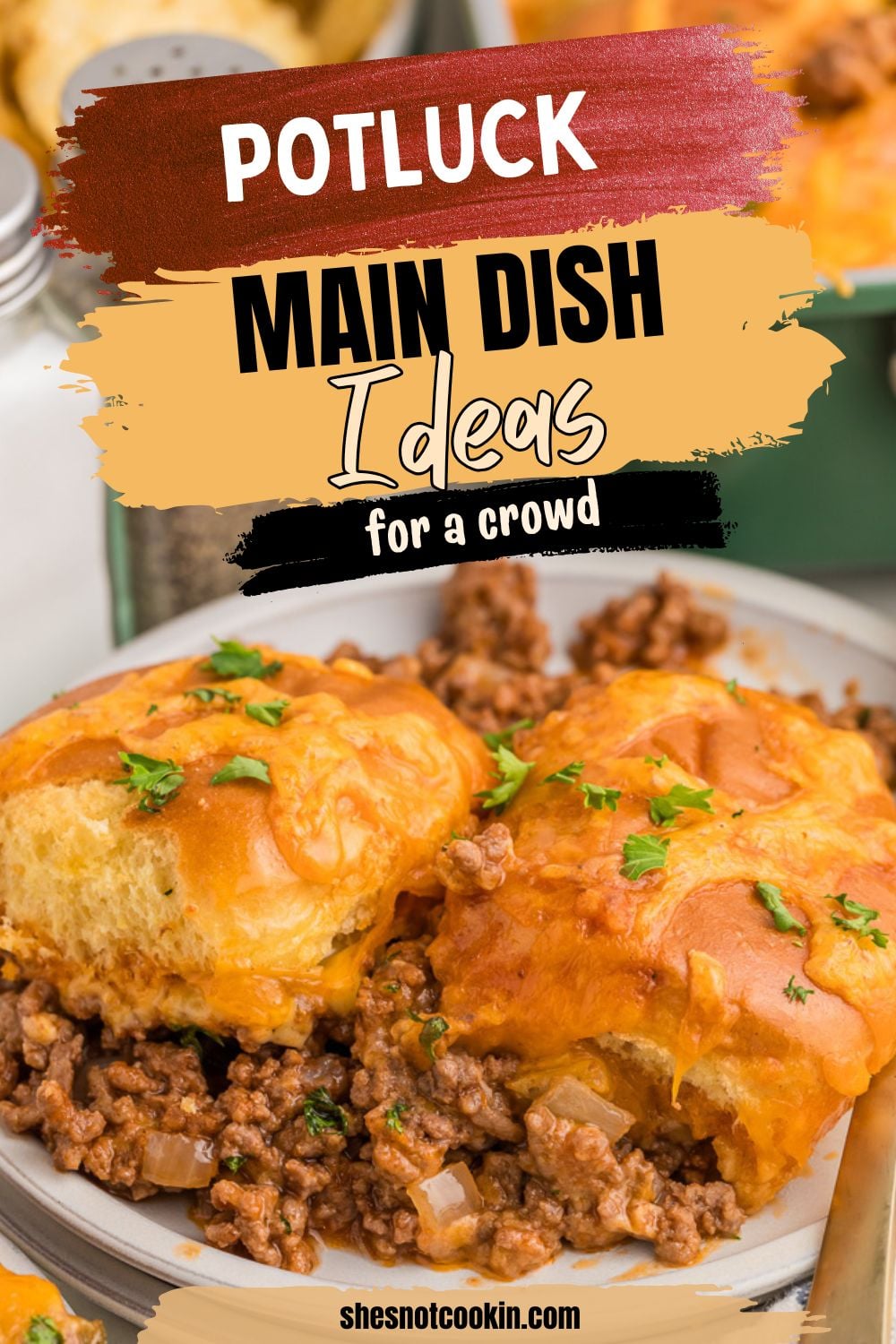 Sloppy Joe casserole served on a plate.
