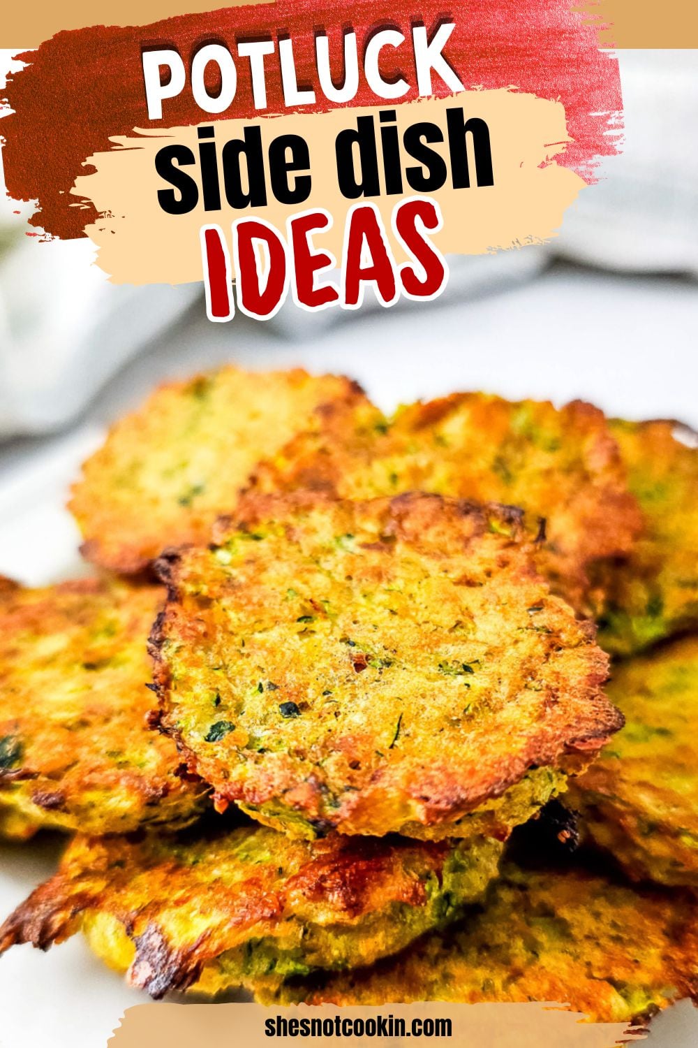Zucchini tots on a plate.