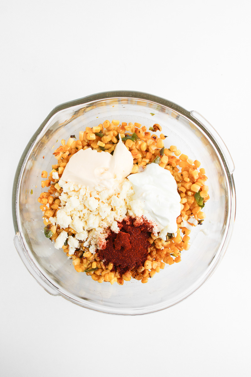 Next set of ingredients is added to the corn mixture.