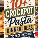 Photo collage with crockpot dinner ideas.