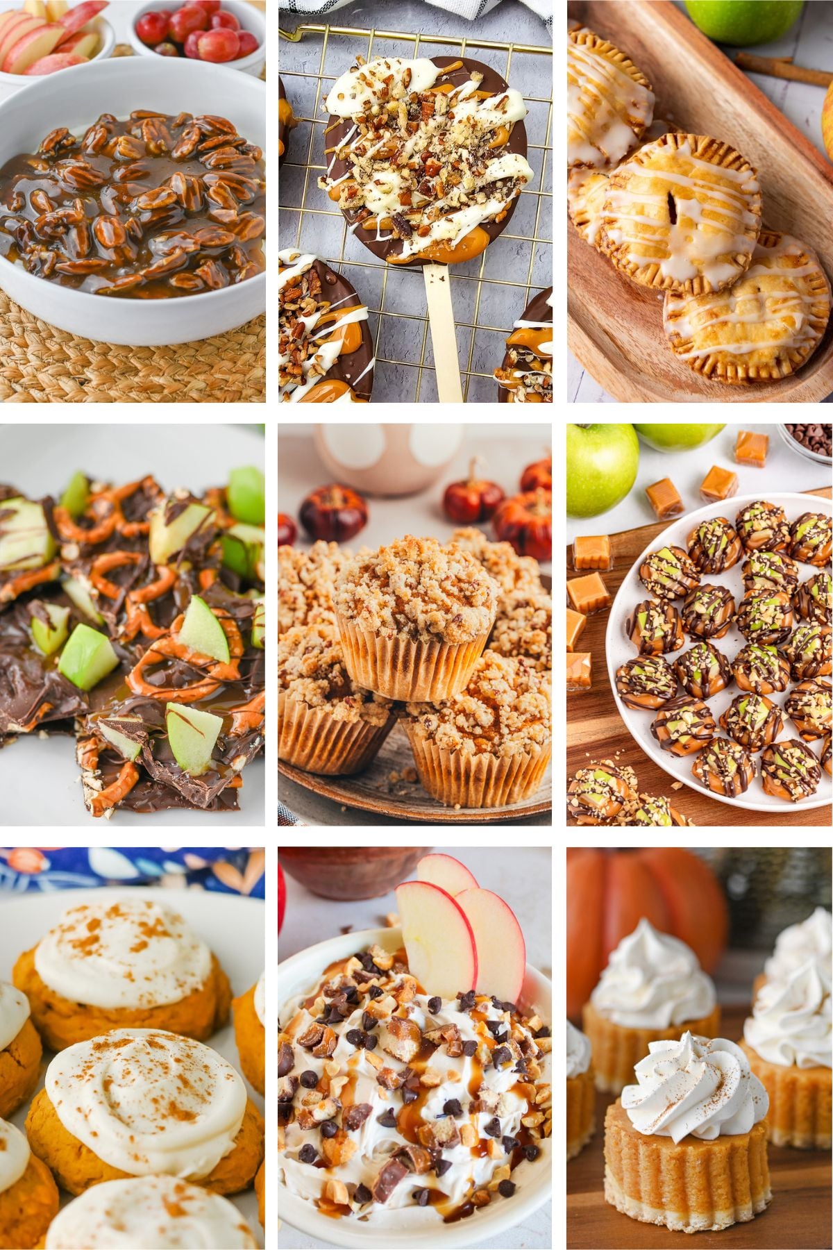 Fall treat recipes photo collage.