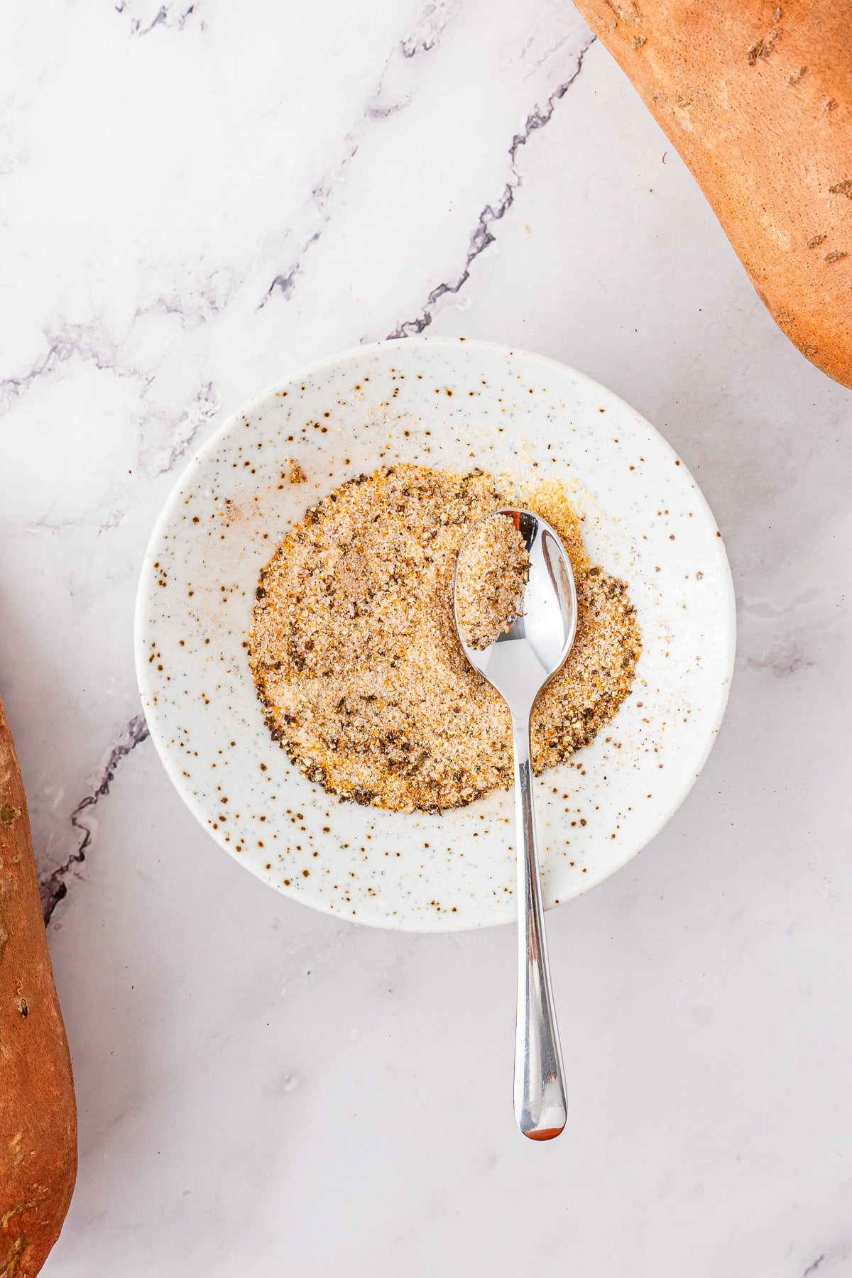 Seasonings in small bowl.