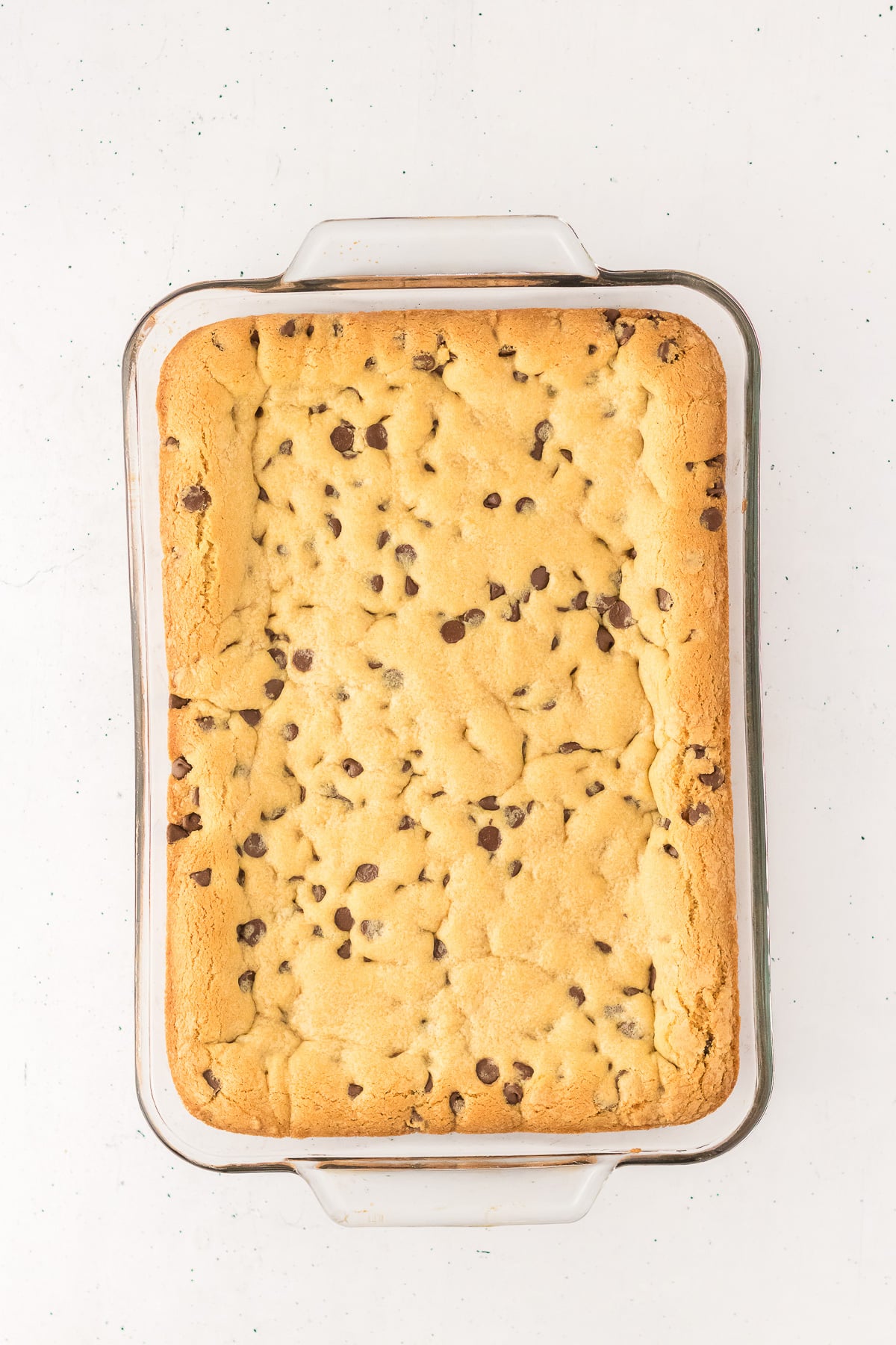 Baked bottom layer in dish.